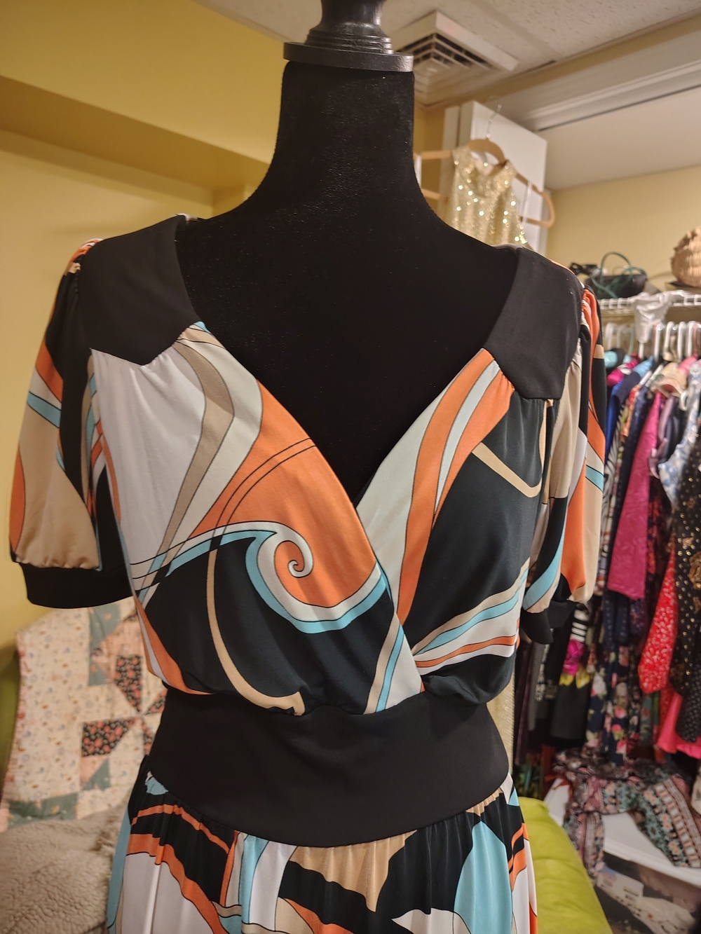 Rabbit Rabbit Rabbit Multicolor Swirl Midi Skirt Dress - Picture 3 of 16